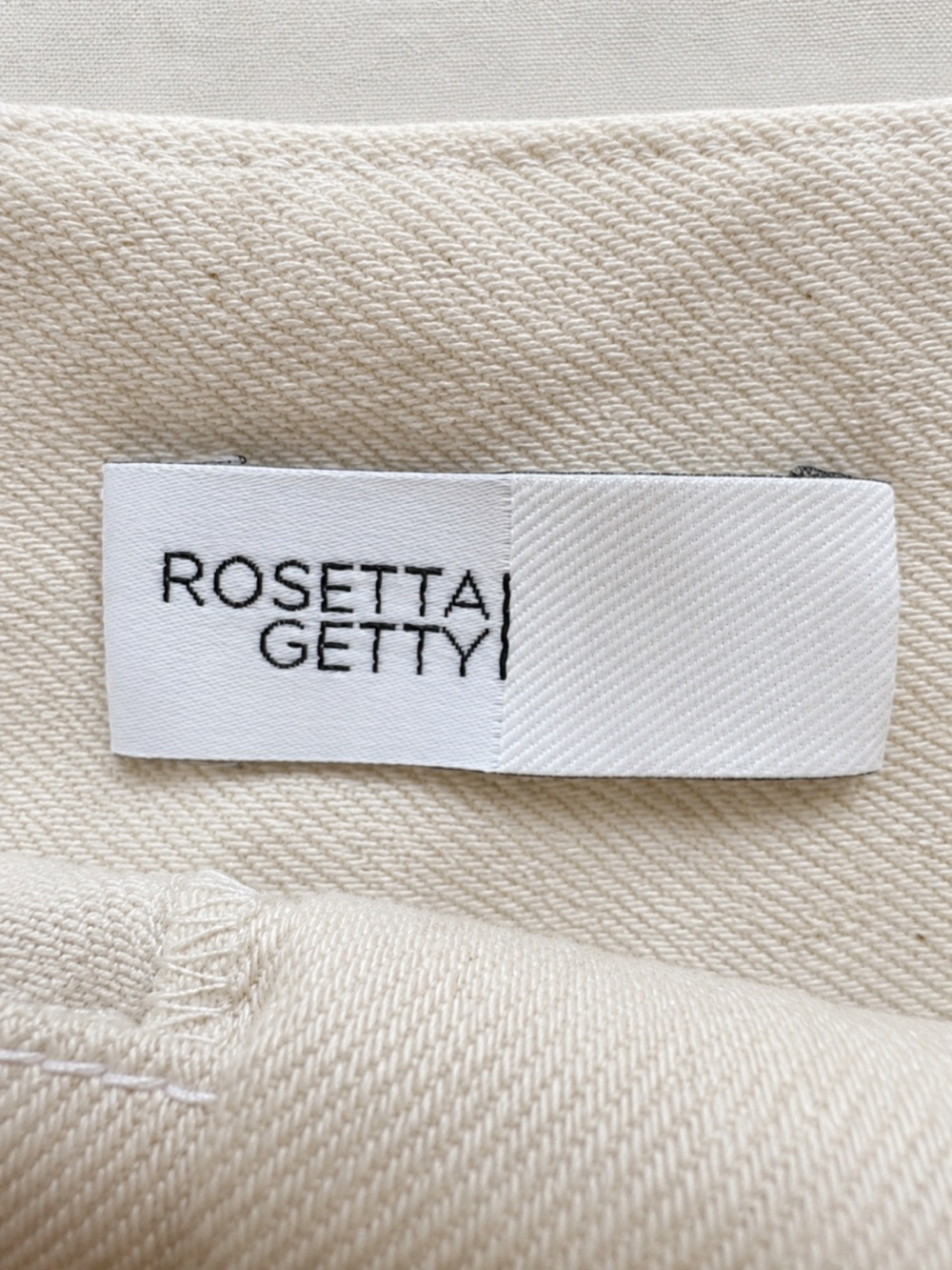 ROSETTA GETTY Cream Canvas Button Front Mini Skirt Estimated Size XS - Picture 4 of 4